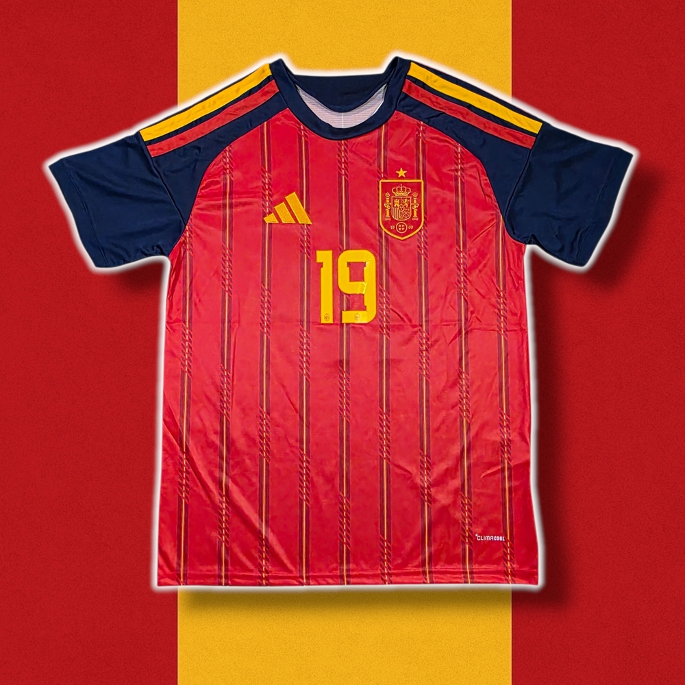 Spain 2026 Men’s Soccer Jersey #19 Lamine Yamal